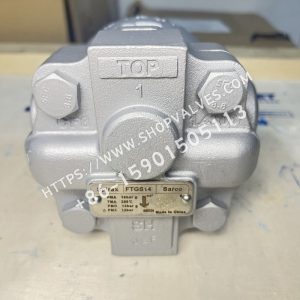 Spirax Sarco FTGS14-10 1" DN25 con conexión roscada, placa de características inferior