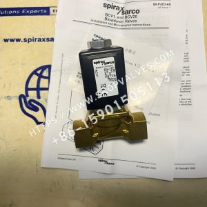 Спиракс Сарко (Spirax Sarco) BCV1 1/2 "BSP 230V Дренажный электромагнитный клапан Передняя панель и шильдик